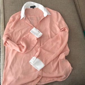 The Limited coral button down blouse